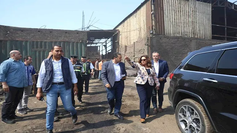 زيارة مفاجئة لوزيرة التنمية في منطقة العكرشة الصناعية بالقليوبية -صدى الخبر
