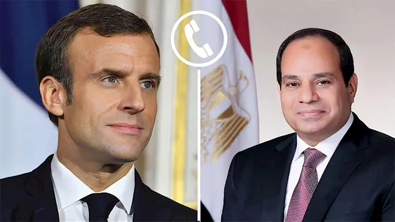في اتصال مع السيسي.. ماكرون يتابع تطورات حادث ميناء دمياط -صدى الخبر