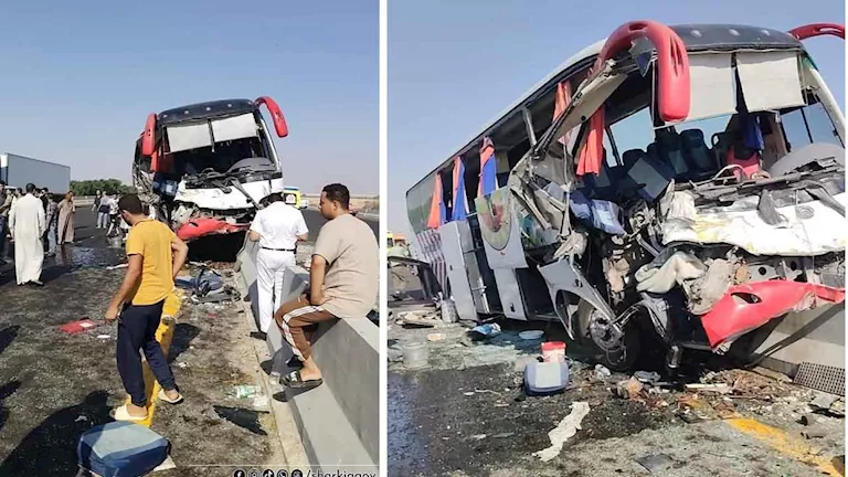 مصرع شخص وإصابة 13 آخرين فى حادث بالشرقية -صدى الخبر