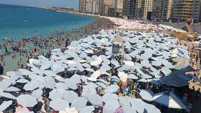 تعرف على نسب الإشغال بشواطئ الإسكندرية -صدى الخبر