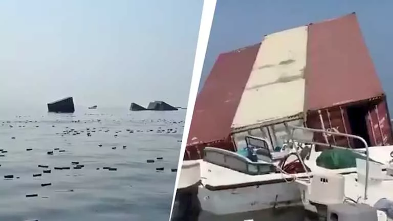 آيفون وعطور فاخرة تطفو في مضيق هرمز بعد غرق سفينة شحن آيفون وعطور فاخرة تطفو في مضيق هرمز بعد غرق سفينة شحن