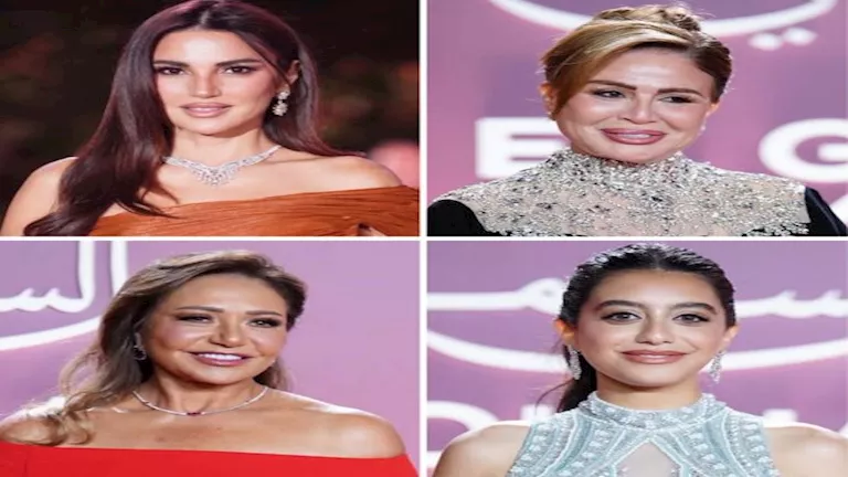 ليلى علوي بفستان أحمر ناري في ثاني أيام مهرجان الجونة السينمائي -صدى الخبر ليلى علوي بفستان أحمر ناري في ثاني أيام مهرجان الجونة السينمائي -صدى الخبر